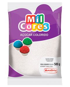 Açúcar Colorido Branco Mil Cores Mavalerio 500g