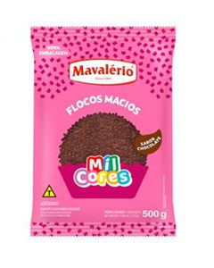 Flocos Macio Sabor Chocolate Mil Cores Mavalerio 500g
