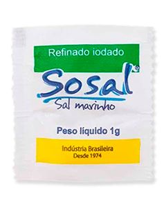 Sal Marinho Refinado Sosal Sache 2000x1g