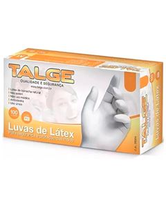 Luvas de Látex Com Pó Média Talge 100 Unidades