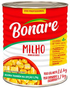 Milho Verde Bonare Goiás Verde Lata 1,7kg