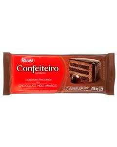 Cobertura Chocolate Meio Amargo Confeiteiro Harald 1,050kg
