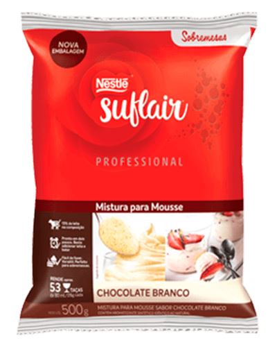 Mousse Suflair Chocolate Branco Nestle 500g