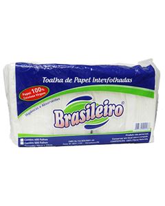 Papel Toalha 100% Celulose Brasileiro 500 Folhas