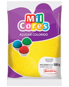 Açúcar Colorido Amarelo Mil Cores Mavalerio 500g