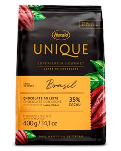 Chocolate Gotas Brasil Ao Leite 35% Unique Harald 400g
