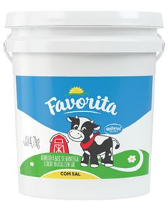 Alimento a Base de Manteiga Favorita Com Sal Natural da Vaca Balde 4,7kg