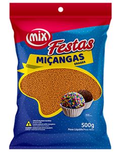Confeito Miçanga Chocolate Laranja Mix 500g