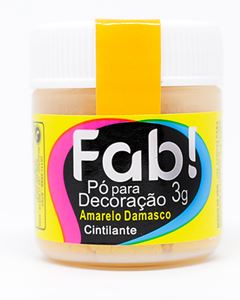 Pó Para Decoração Amarelo Damasco Fab 3g