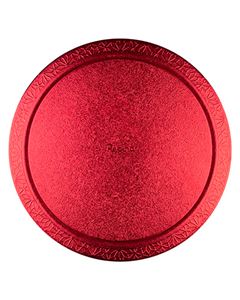 Cakeboard Redondo Vermelho 26cm 10 unidades