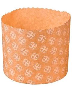 Forma Panetone Flores Brancas Ecopack 400g 115mm x 90mm 100 Unidades