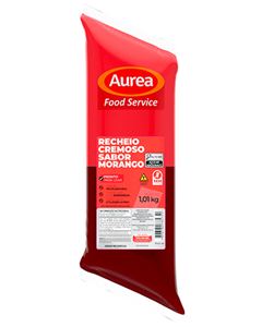 Recheio Cremoso Sabor Morango Aurea 1,01kg