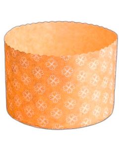 Forma Panetone Flores Branca Ecopack 250g 90mm x 90mm 100 Unidades