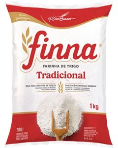 Farinha de Trigo Finna Tipo 1 Plastico 1kg