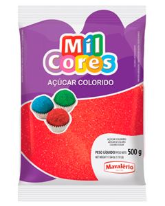 Açúcar Colorido Vermelho Mil Cores Mavalerio 500g