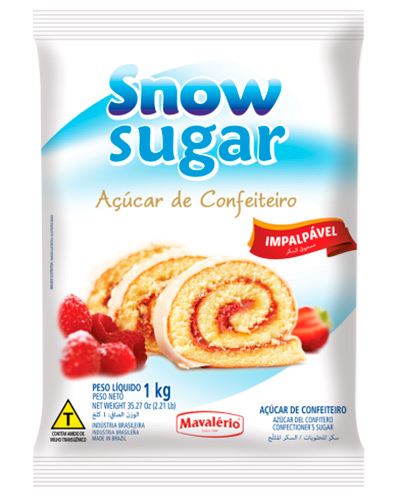 Açúcar Confeiteiro Impalpável Snow Sugar 1kg